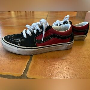 Vans women's size 8 red, black and white